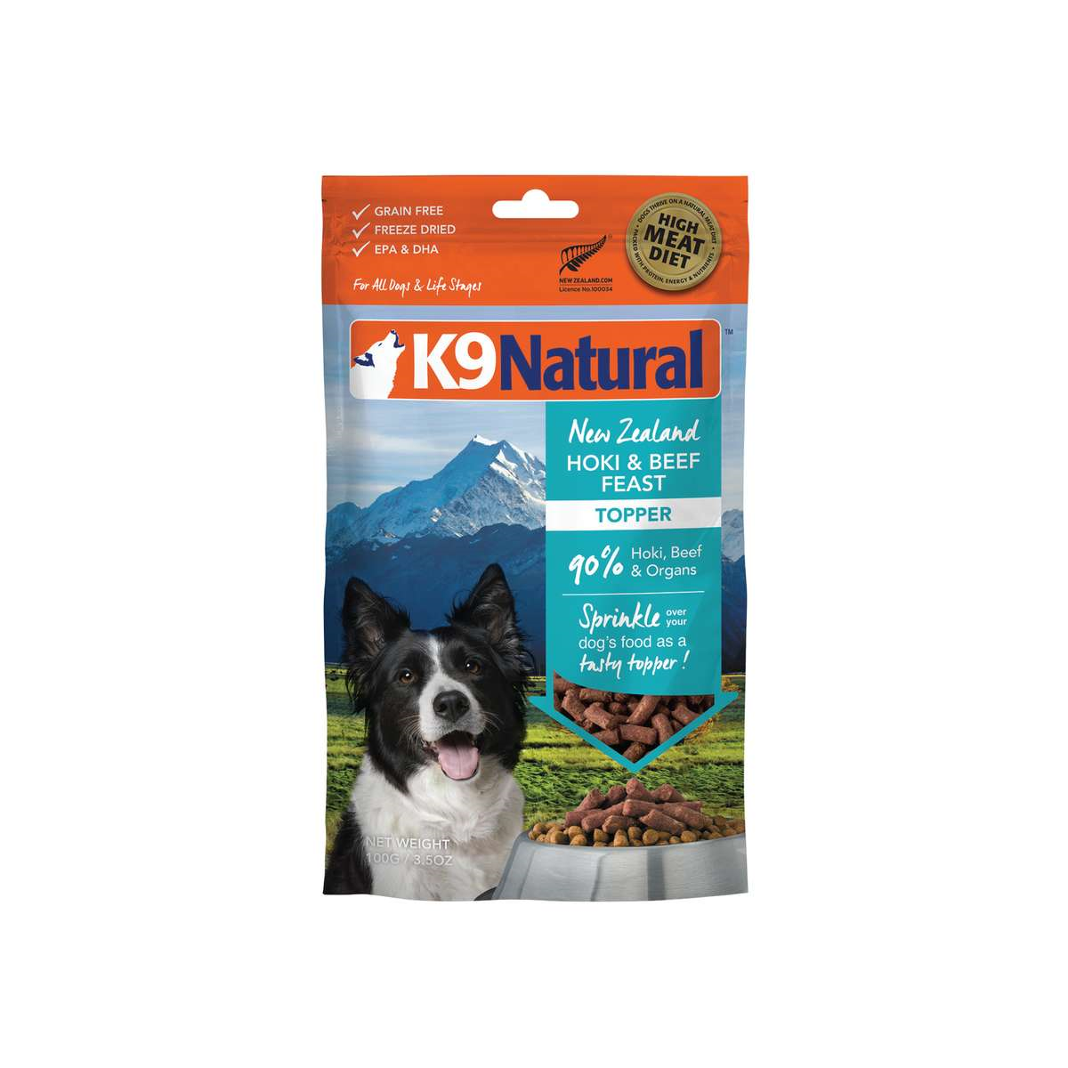 K9 Natural Freeze Dried 100g K9 Natural Freeze Dried Hoki and Beef Feast