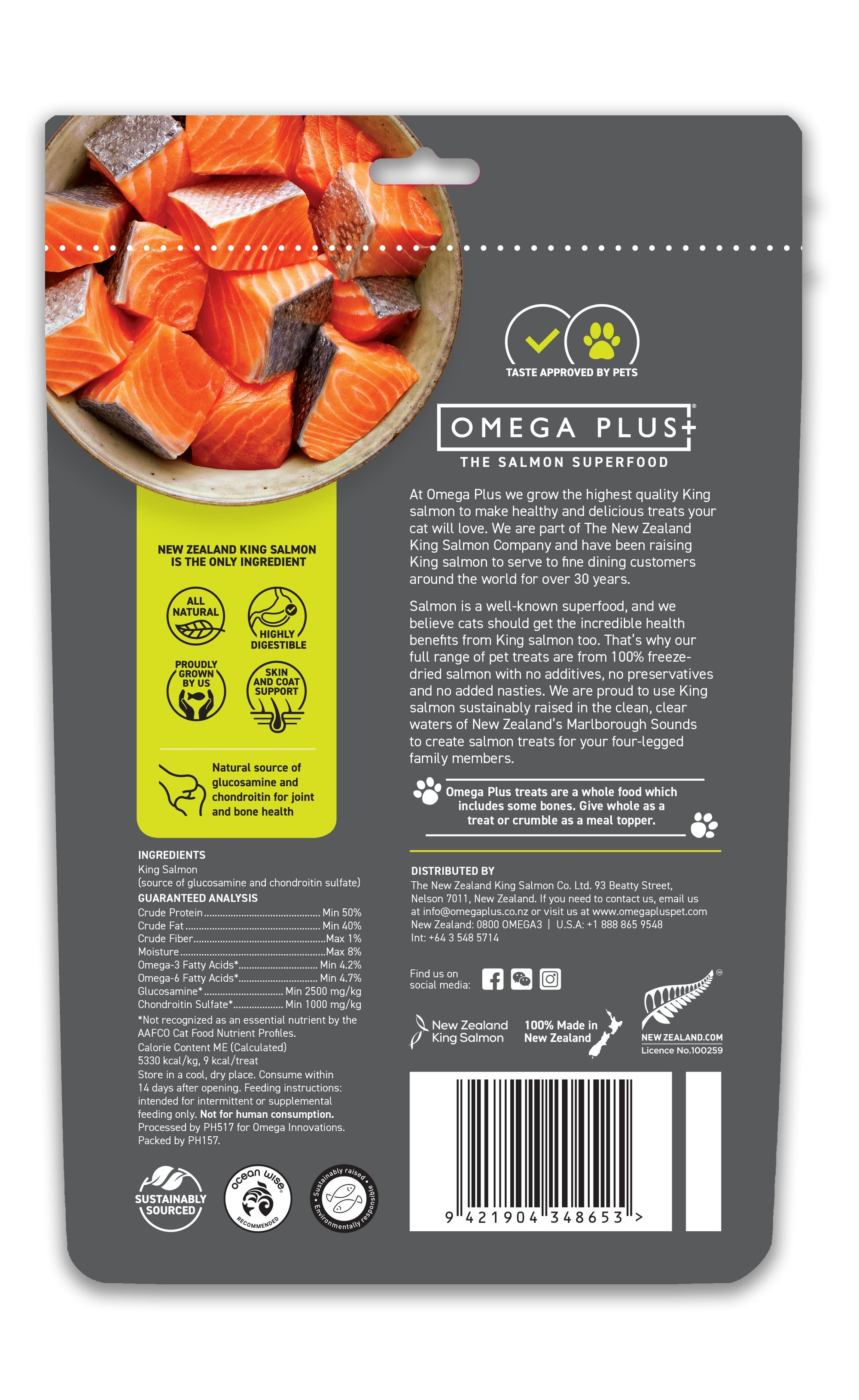 omegaplus Treats OmegaPlus Cat Treat King Salmon Bites 80g
