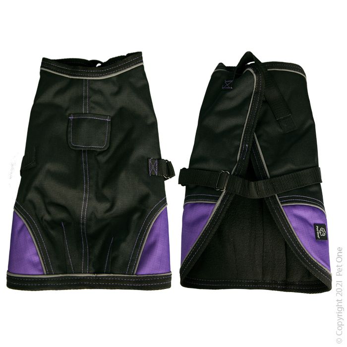 Pet One Apparel Nightwalker Dog Coat Waterproof/Reflective