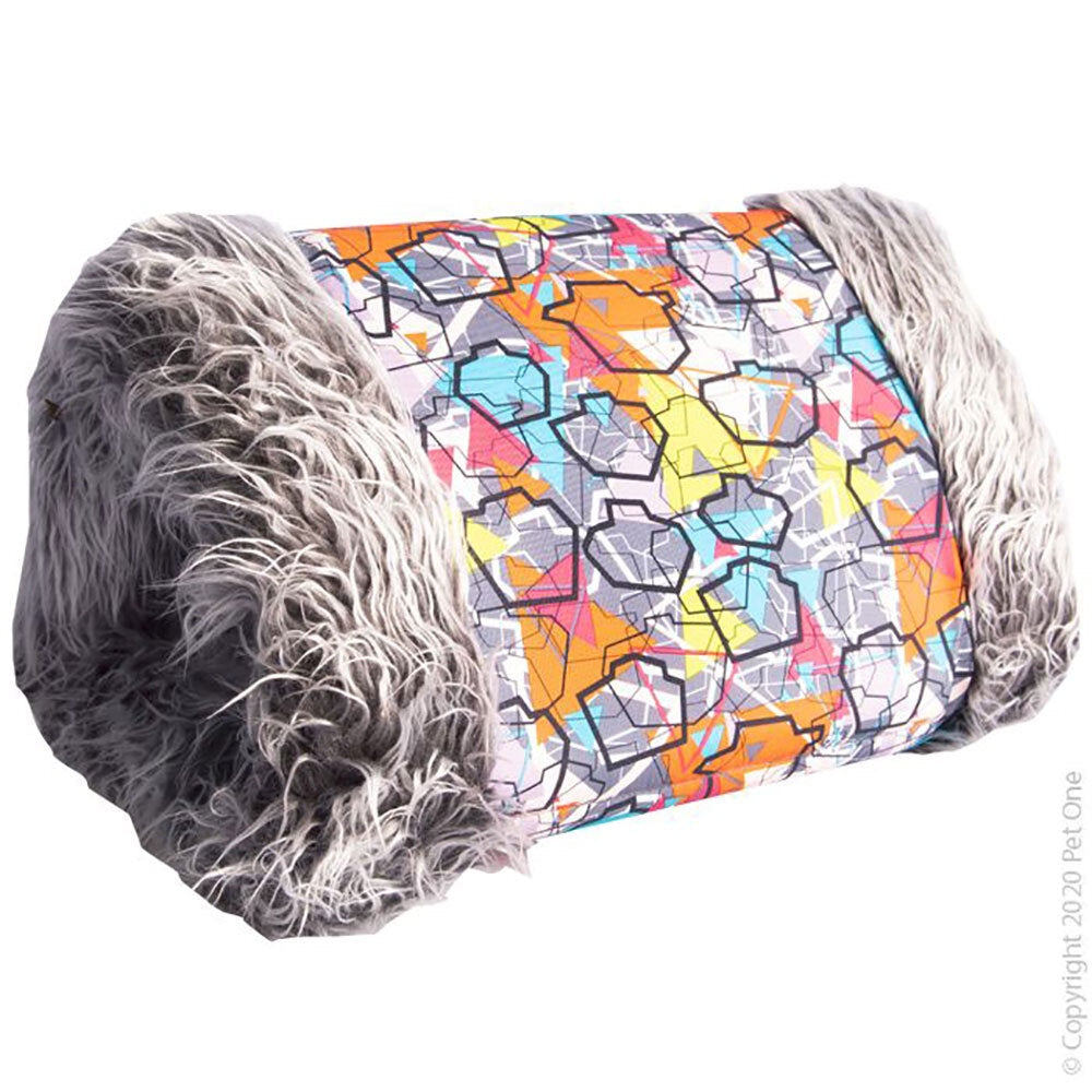 Pet One Beds Graffiti Pet One Cat Cave 2 in 1 Mat 40x30x26cm