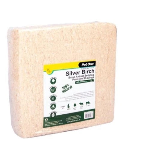 Pet One Beds Smalll Animal Bedding Silver Birch Shavings