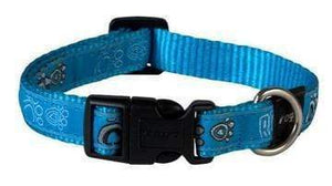Rogz Collars / Leads Turquoise Paw Rogz Collar Fancy Dress M 26-40cm