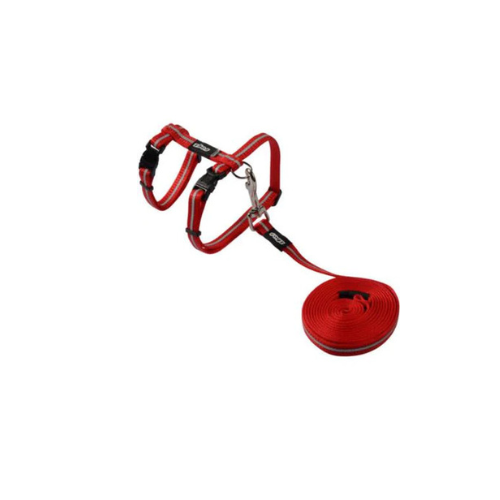 Rogz Harnesses / Haltis Red Rogz Cat Harness and Lead Small 11 mm