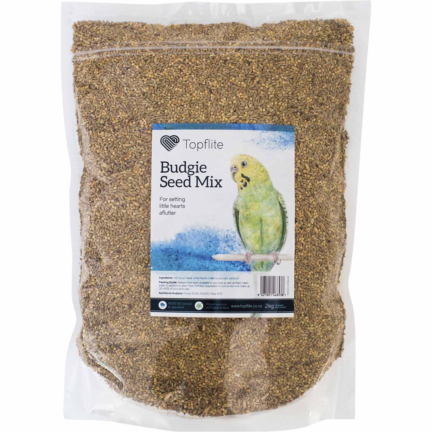 Topflite Budgie Seed Mix - Pet Naturals