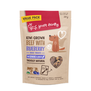 Yours Droolly Treats Yours Droolly Senior Beef with Blueberry Dog Treats 220g