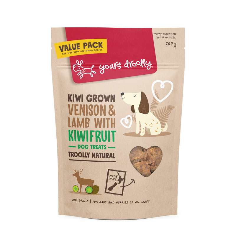 Yours Droolly Treats Yours Droolly Venison and Lamb with Kiwifruit Dog Treats 220g