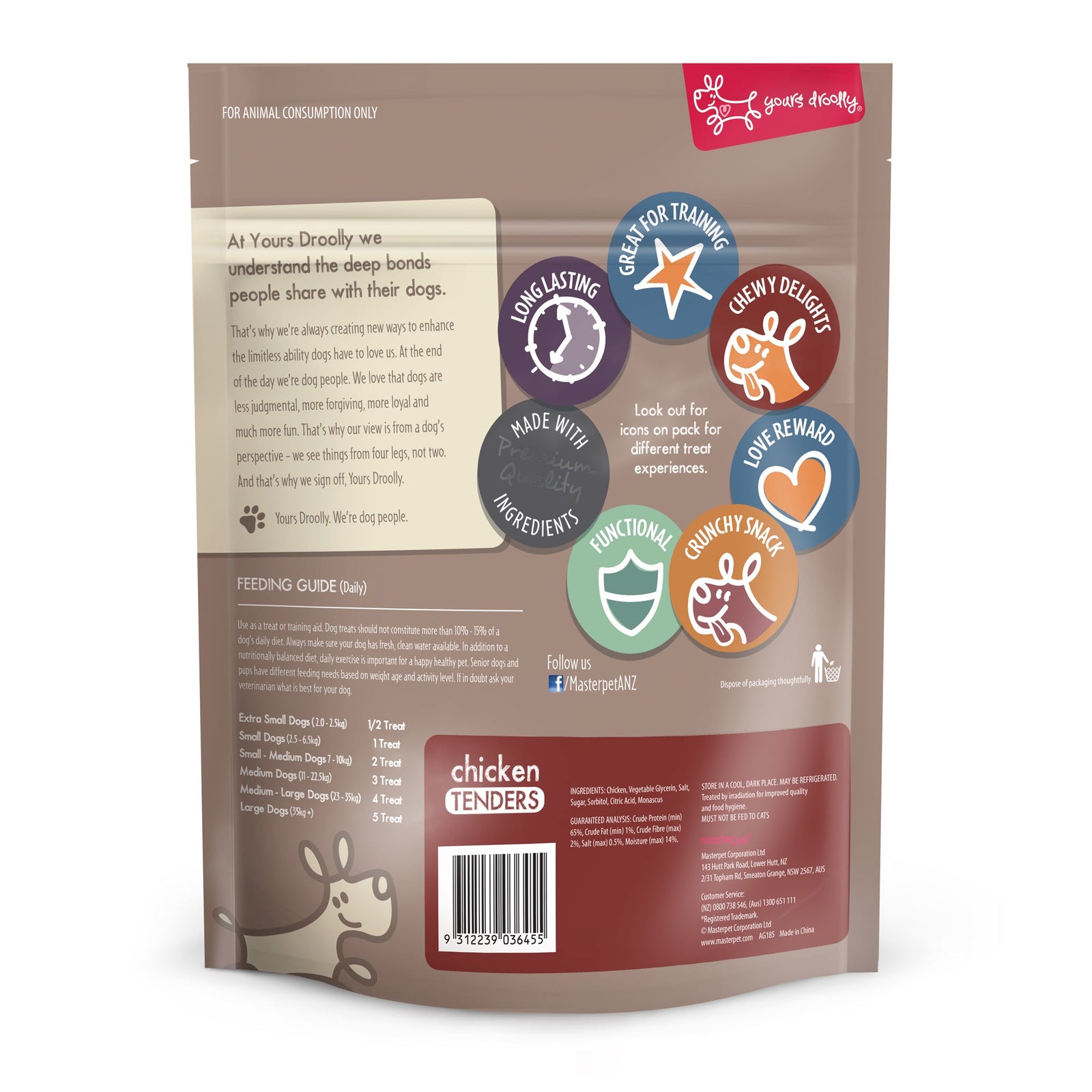 Yours Droolly Treats Yours Droolly Venison and Lamb with Kiwifruit Dog Treats 220g