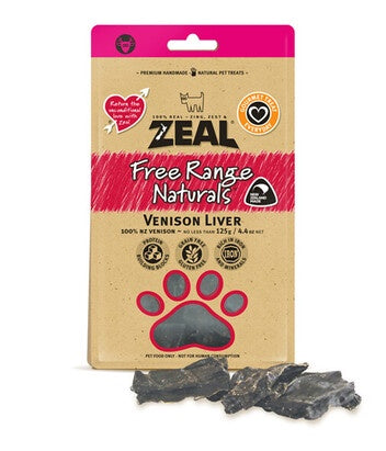 Zeal Treats Zeal Venison Liver 125g