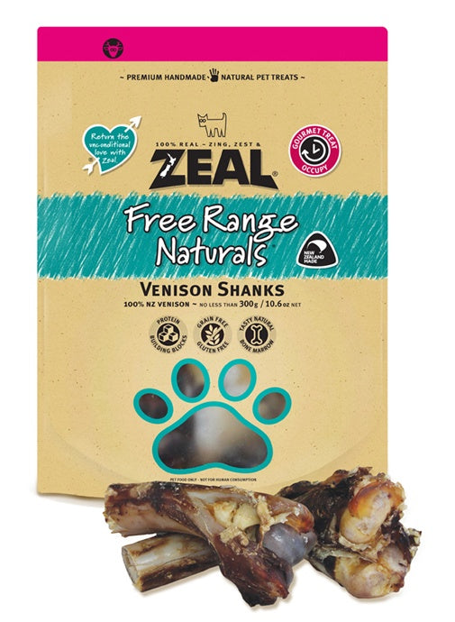 Zeal Treats Zeal Venison Shanks 300g