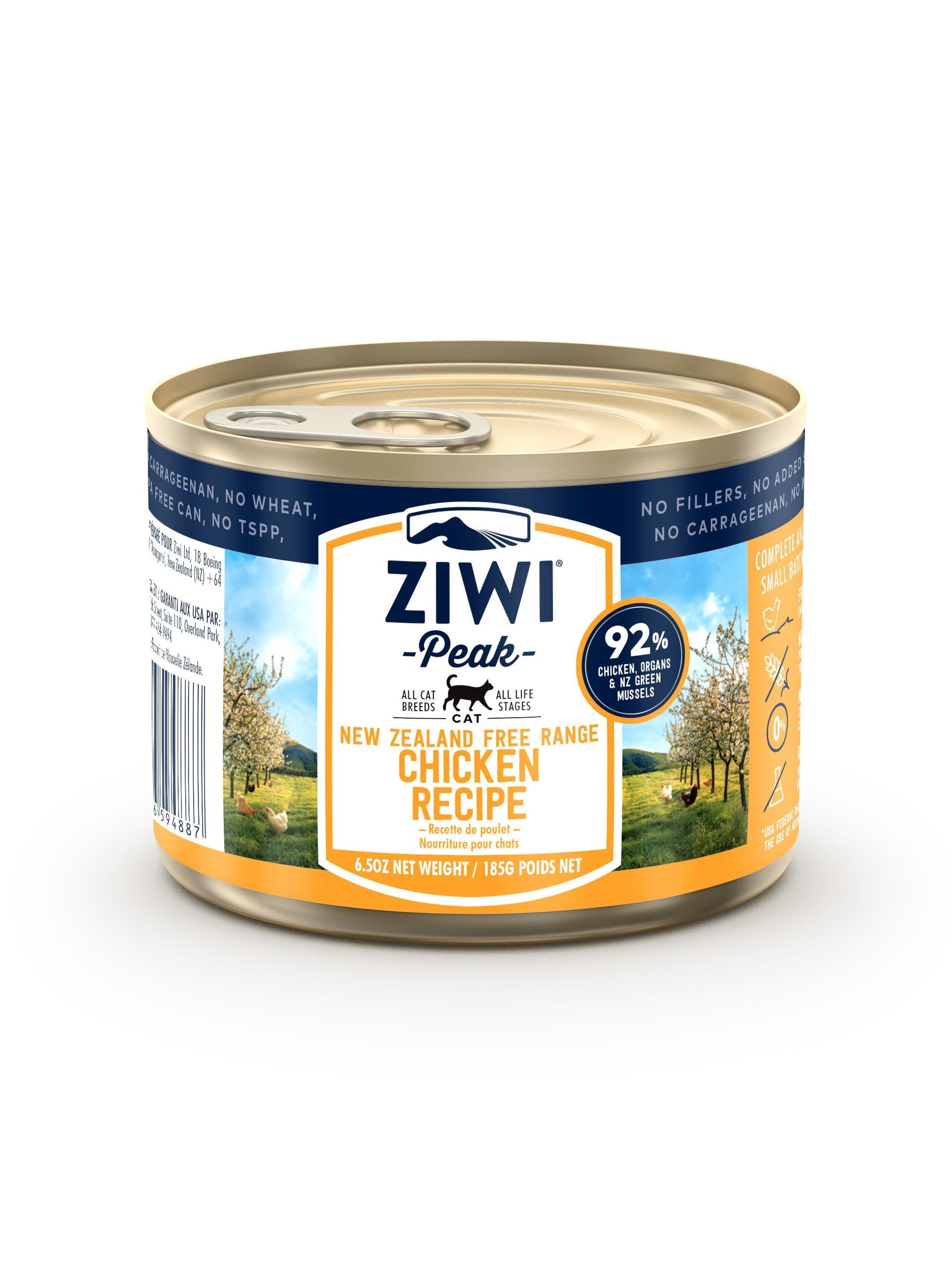 Ziwi Peak Canned Food Ziwi Peak Canned Chicken Cat Food 185g