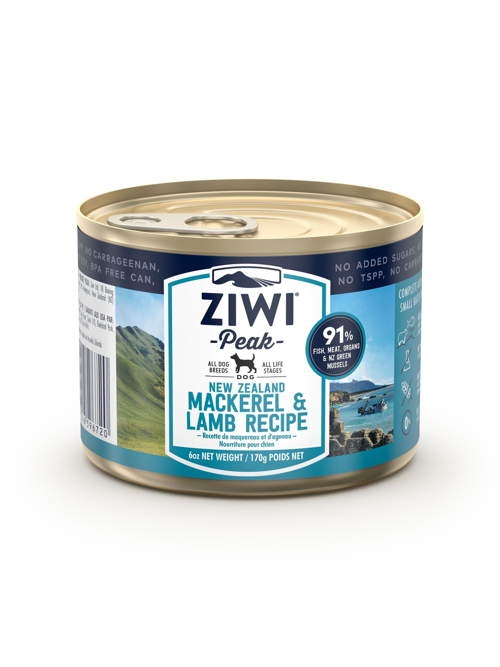 Ziwi Peak Canned Food Ziwi Peak Canned Mackerel ad Lamb Dog Food
