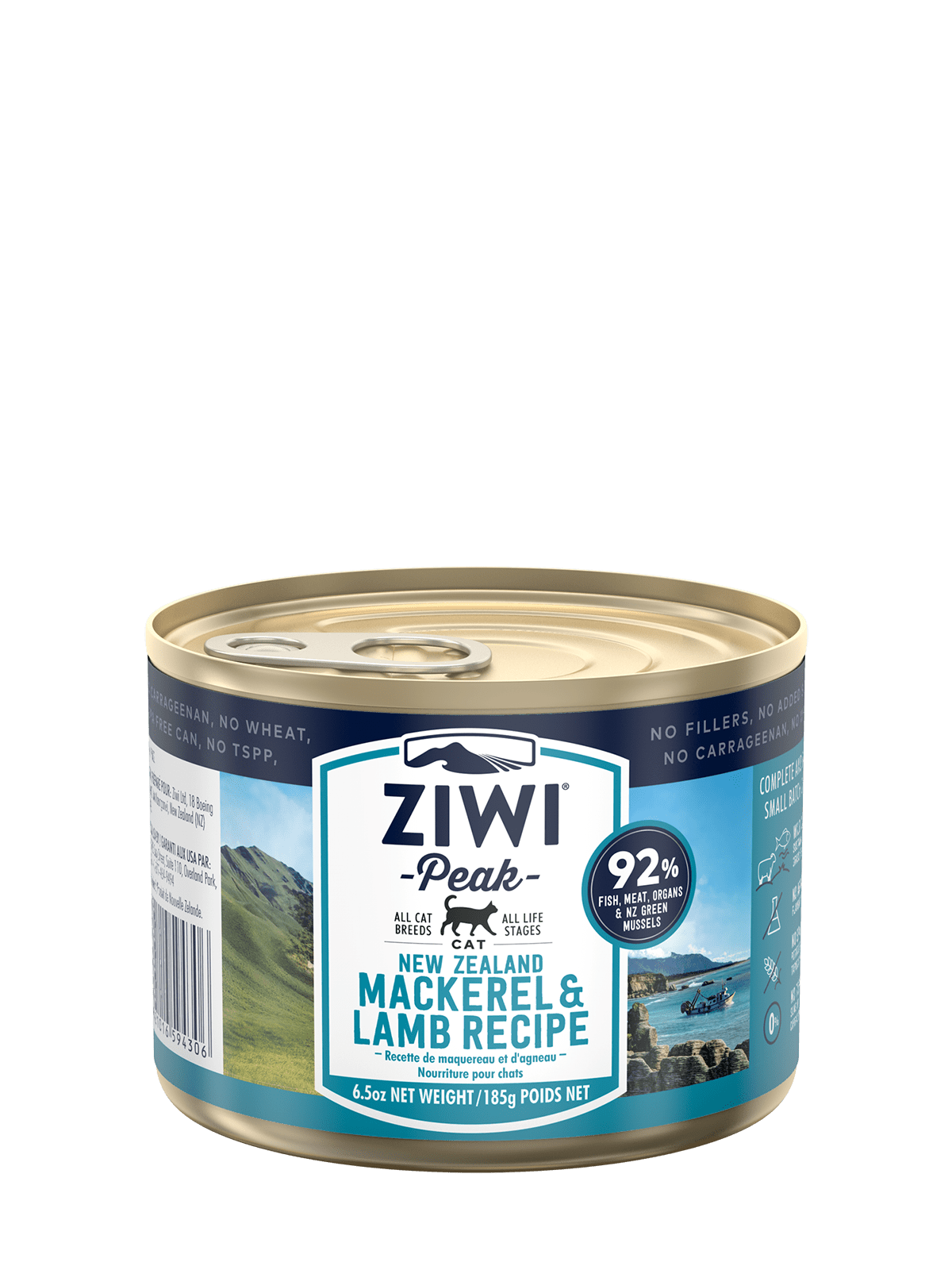 Ziwi Peak Canned Food Ziwi Peak Cat Tin 185g Mackeral & Lamb