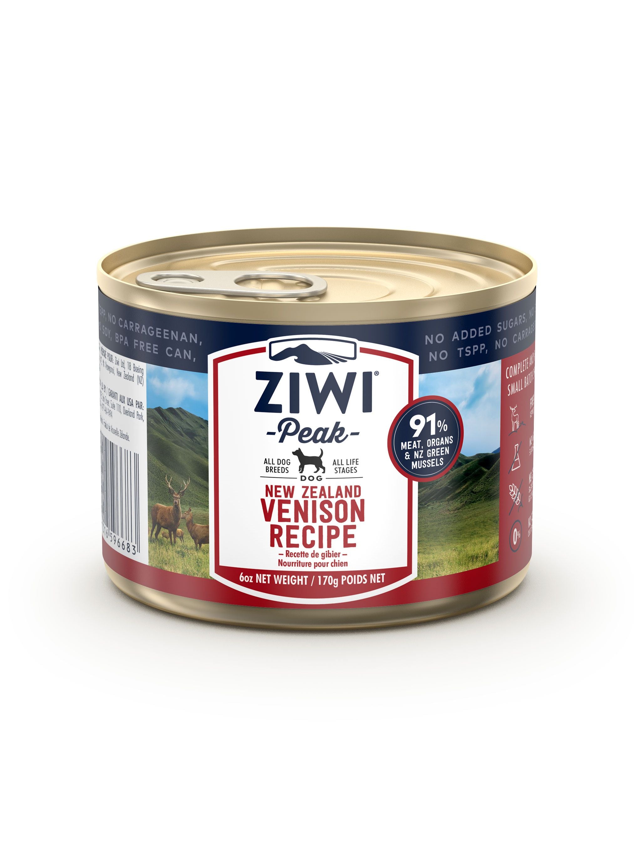 Ziwi Peak Venison Canned Dog Food 170g Pet Naturals